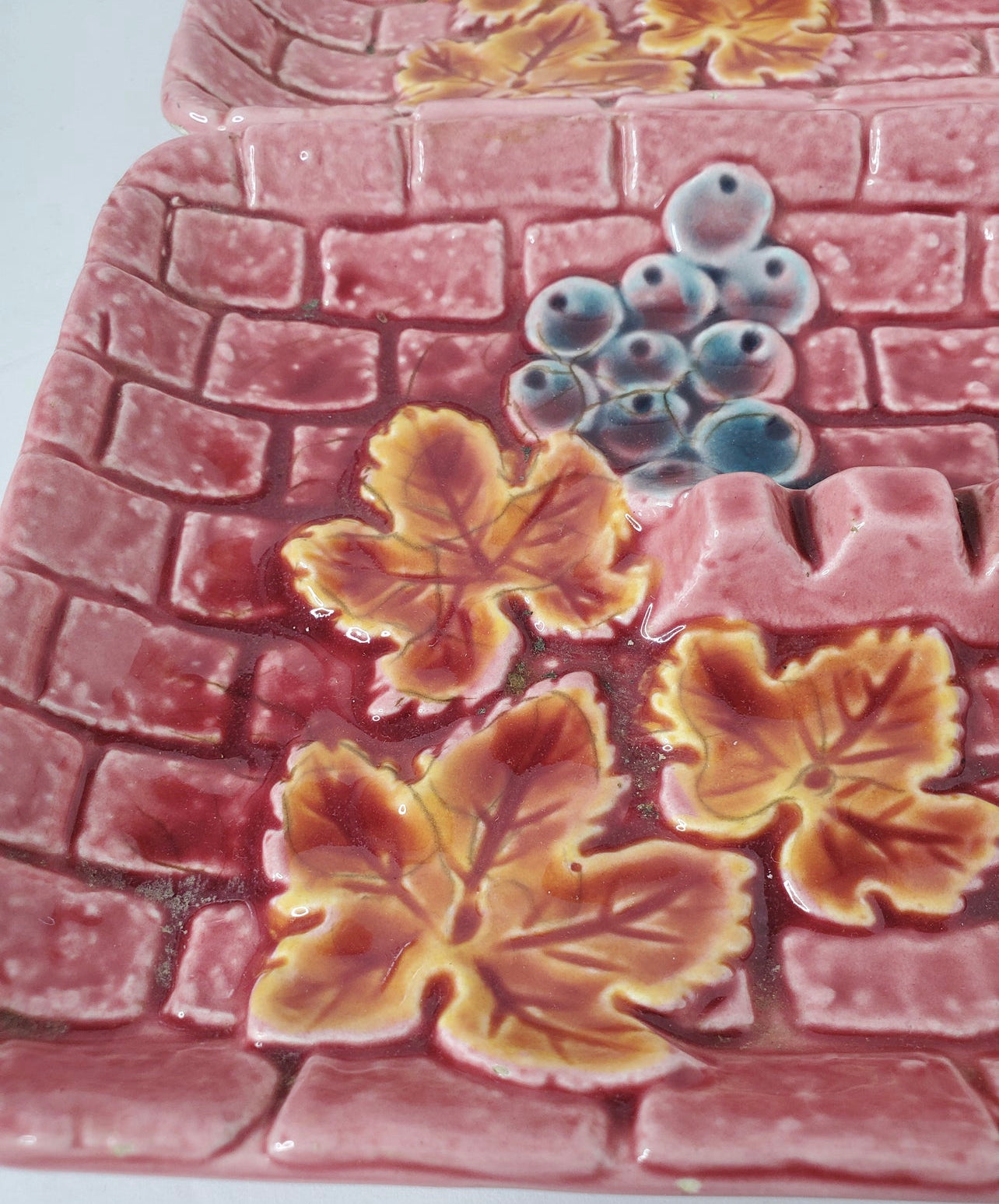 Set of Two 1950s Pink Ceramic Ashtrays/Catchalls