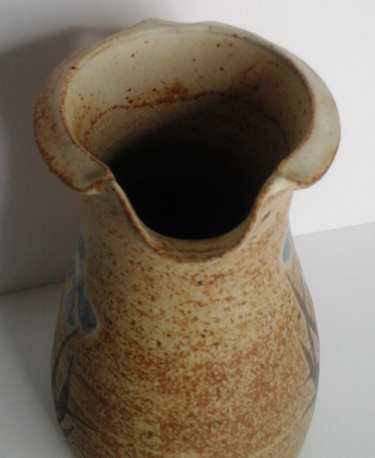 Vintage Hand-Thrown Studio Pottery Stoneware Pitcher